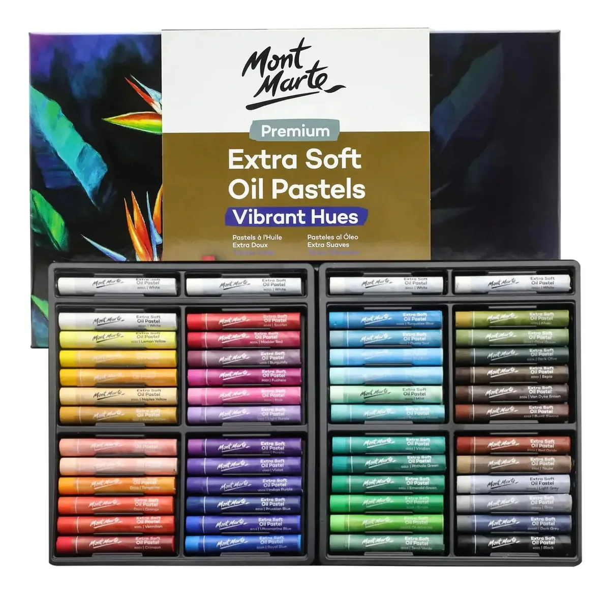 Pastéis de óleo extra macios Mont Marte, 52 peças, cores