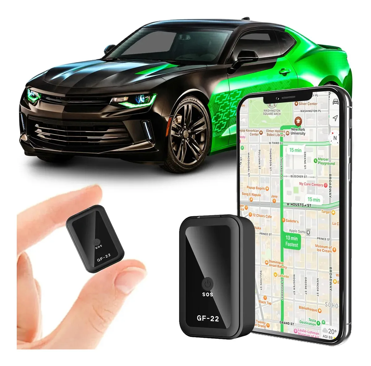 Mini rastreador GPS para veículos, rastreador GPS de carro