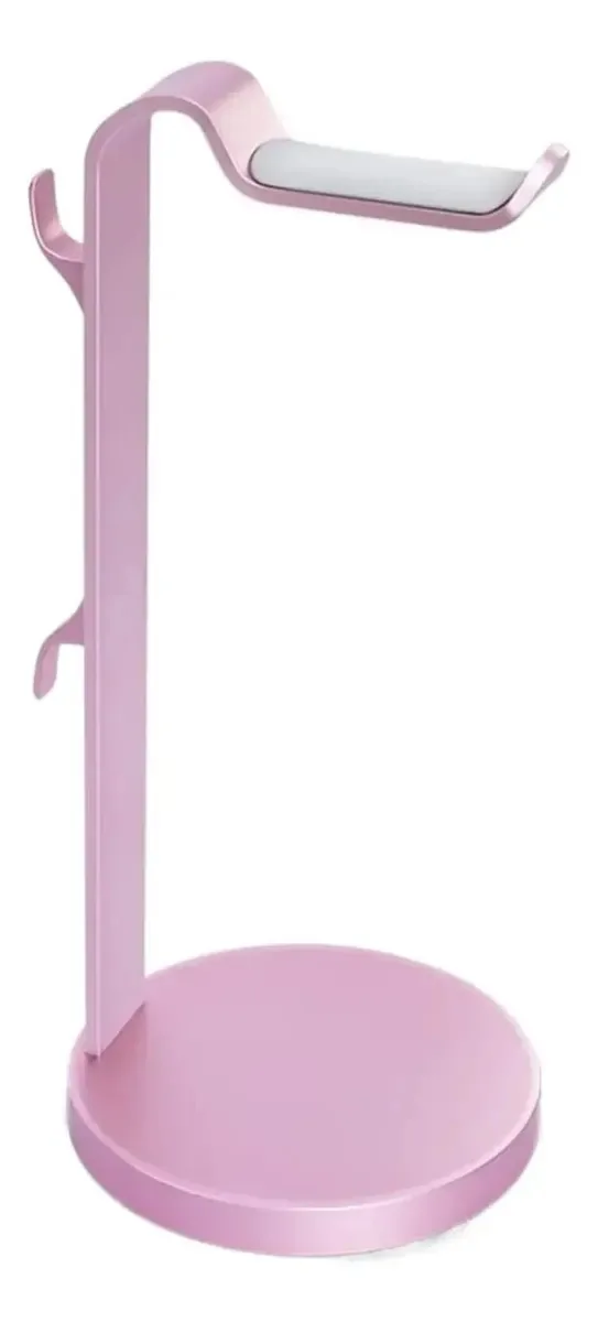 Suporte de fone de ouvido Hkdywtnb Suporte de fone de ouvido de liga de alumínio, suporte de fone de ouvido suspenso para jogos, suporte para fone de ouvido intra-auricular (rosa)