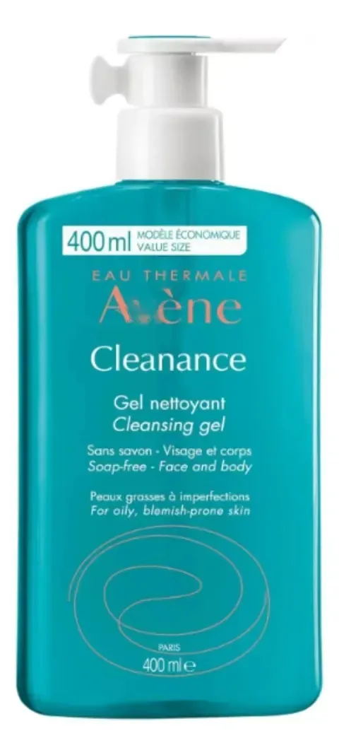 Gel de limpeza Avène Cleanance para limpeza facial 400 ml oleoso diurno/noturno