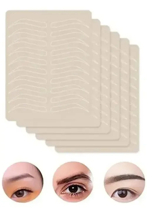 Tatuagem de sobrancelha branca de 6 × pele sintética para exercícios de microblading