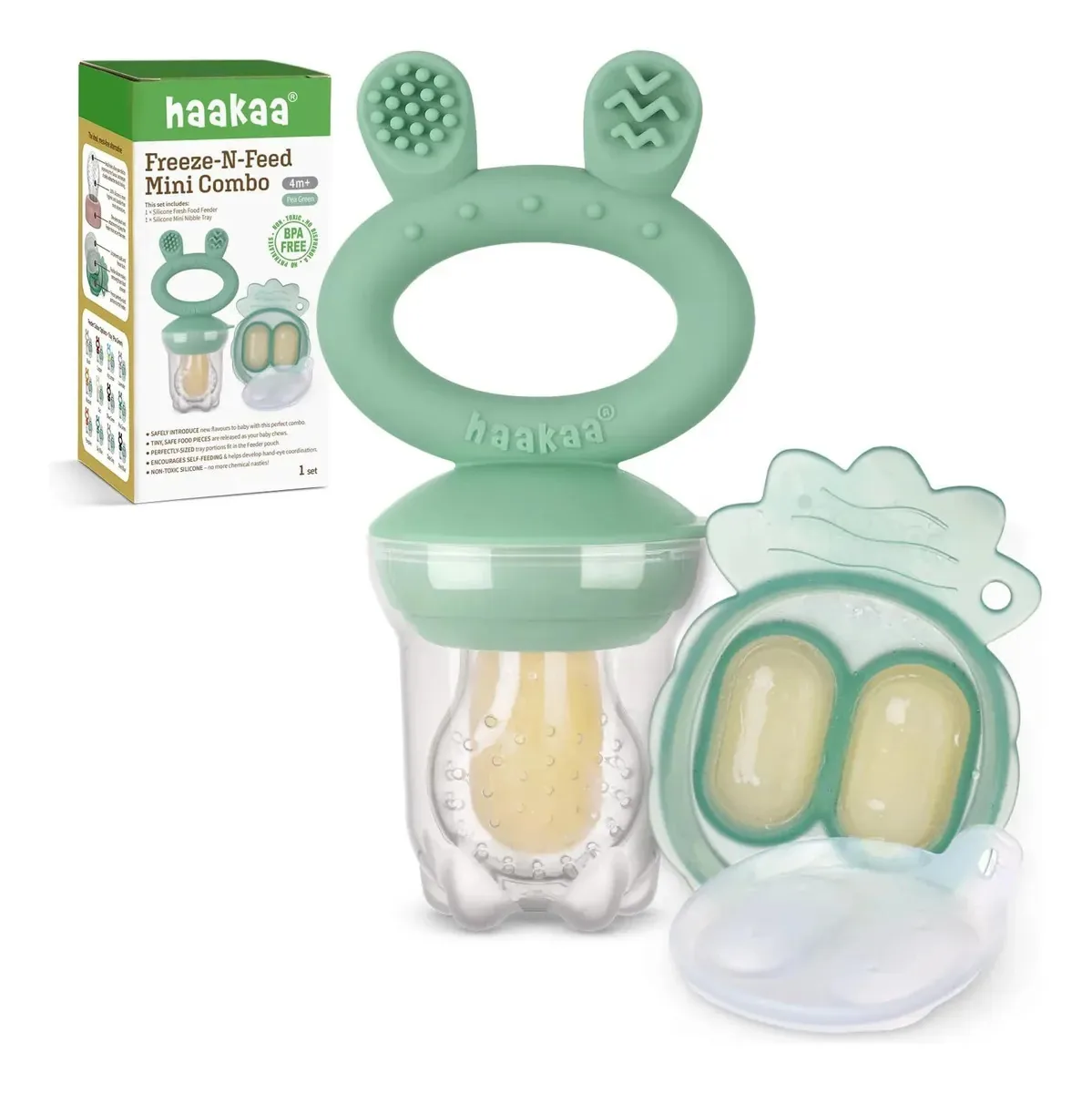 Alimentador de bebê de silicone e bandeja de fru