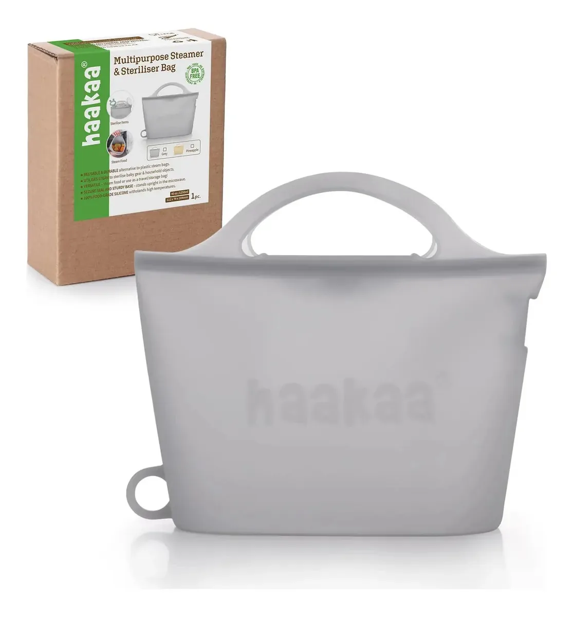 Haakaa On-the-Go - Bolsa e conjunto de vaporizador de silicone