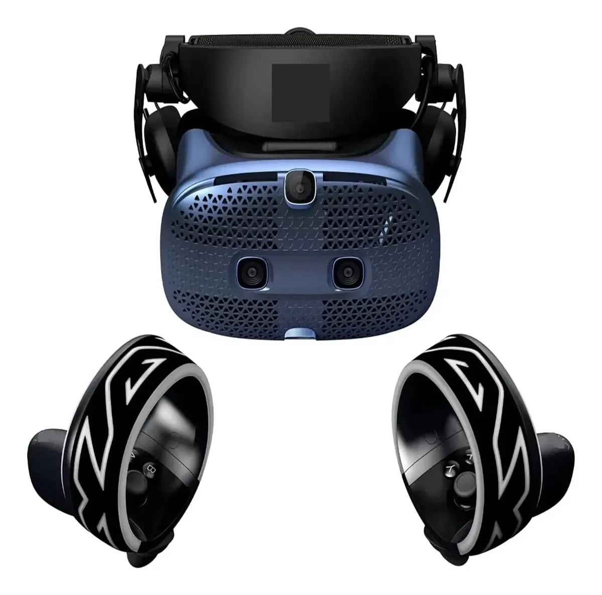 Fones de ouvido VR silted com 6 câmeras de rastreamento que se conectam ao computador. Óculos 3D VR