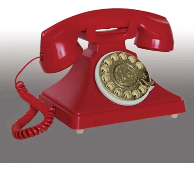 Telefones fixos giratórios retrô Taisk, estilo anos 70, campainhas mecânicas retrô, para uso doméstico e de escritório, pretas