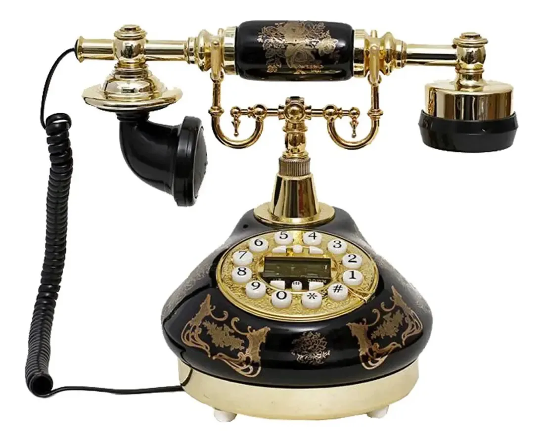 Taisk Retro Phone, toca-discos telefônicos europeus, telefone retrô, telefone fixo, telefone fixo, cerâmica, adequado para casa e escritório, telefone familiar