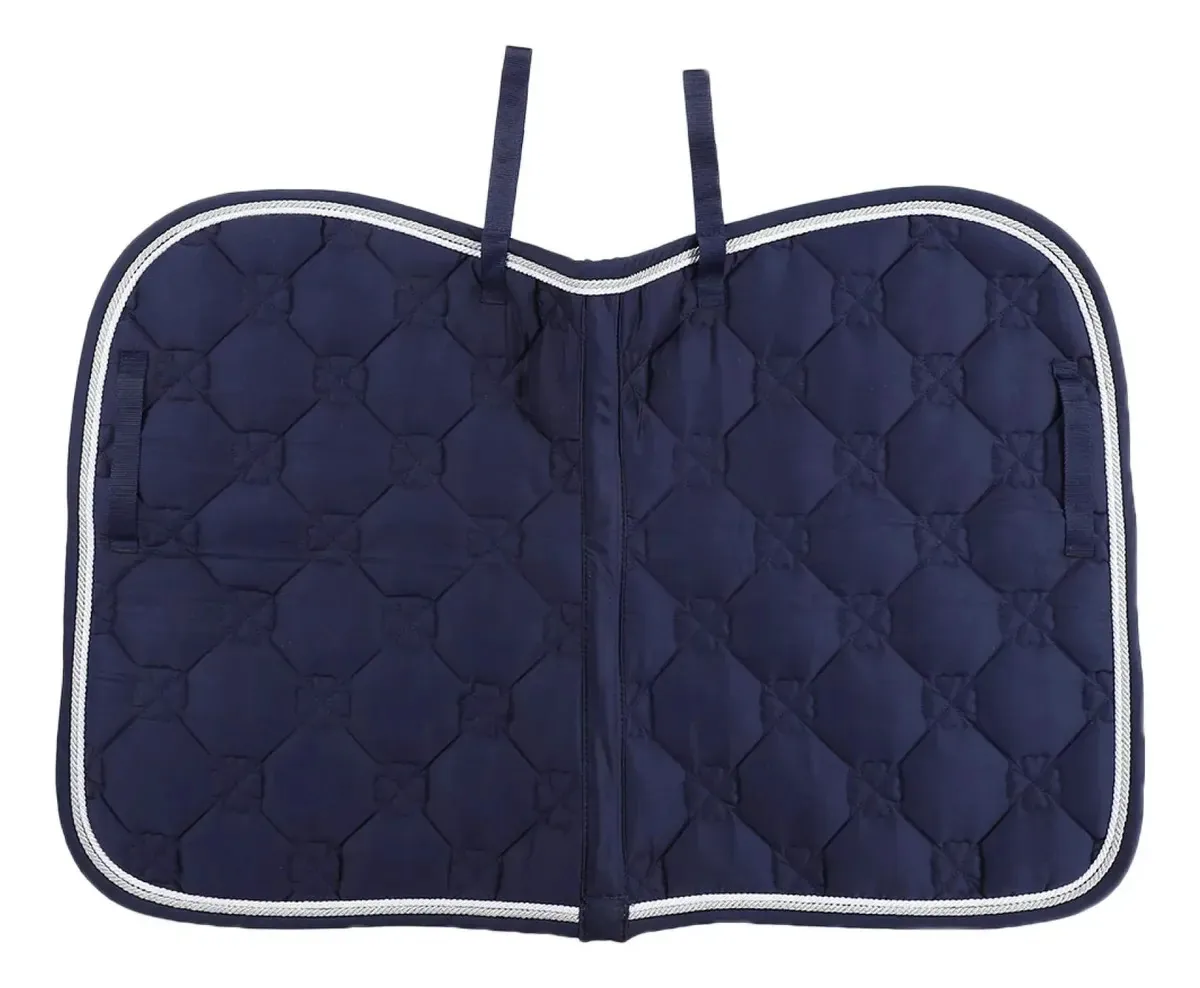 Almofada de selim macia para cavalos, almofada de selim para cavalos, equipamento para cavalos, corda dupla, almofada de selim para (azul marinho)