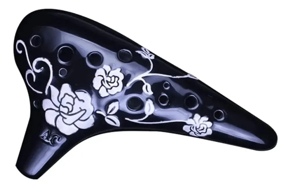 Instrumento de jogo Ocarina portátil Vnabo Ocarina Creative Ocarina de 12 furos High Ac para iniciantes, crianças e adultos, Ocarina Memorial Day, elegante e portátil
