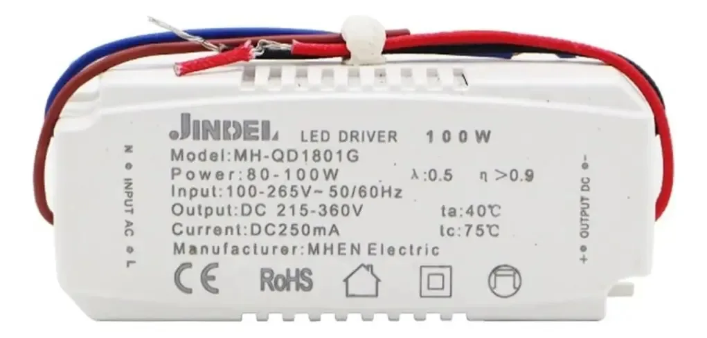 Driver de LED de corrente constante Govkyvjs AC100-265v DC5.4-360v 250ma Fonte de alimentação de corrente constante 2-5w 4-7w 8-12w 13-18w 80-100w (cor: 13-18w)