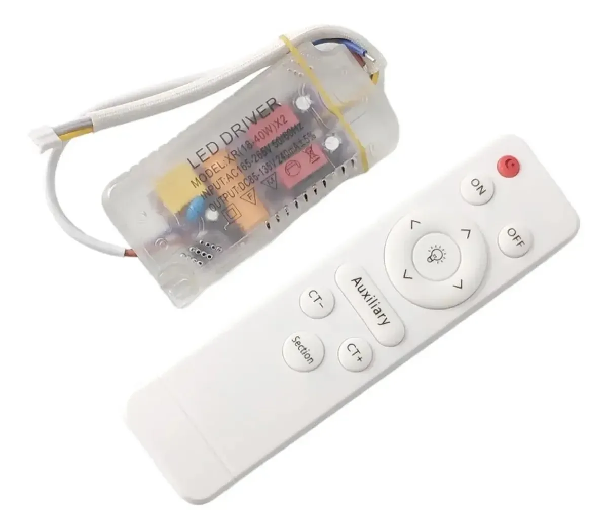 Fontes de alimentação LED Kdnhvrqy com controle remoto infravermelho, controlador de LED de corrente constante ajustável 220v, 24w, 40w, 80w, 100w, 160w, 200w e 240w (cor: (20-40w) X4)