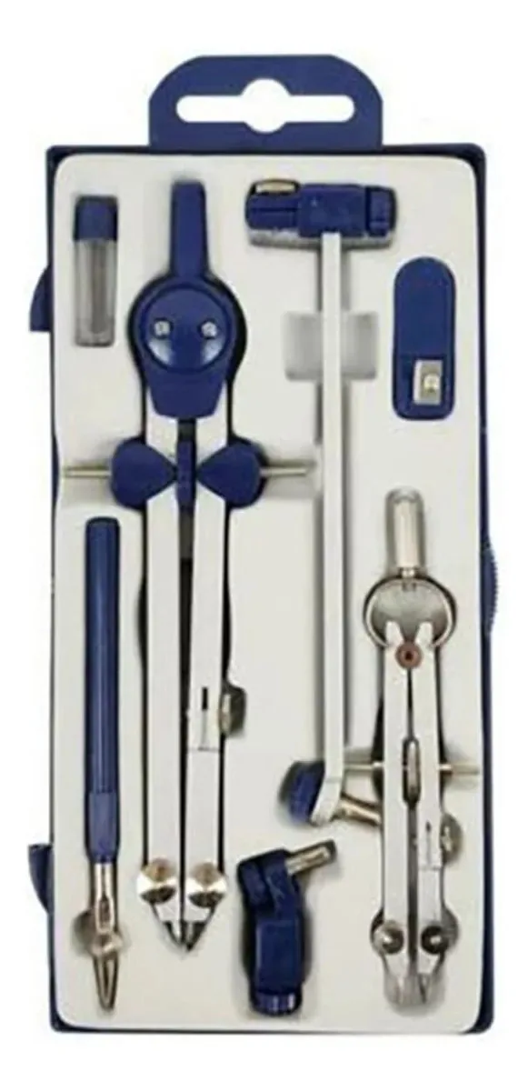 Conjunto de bússolas Redação Profissional para Estudantes Ferramentas de Desenho Ensino e Aprendizagem Estabelecimento de Papelaria Bússola Geométrica Plotter Conjunto de matemática para escritório...