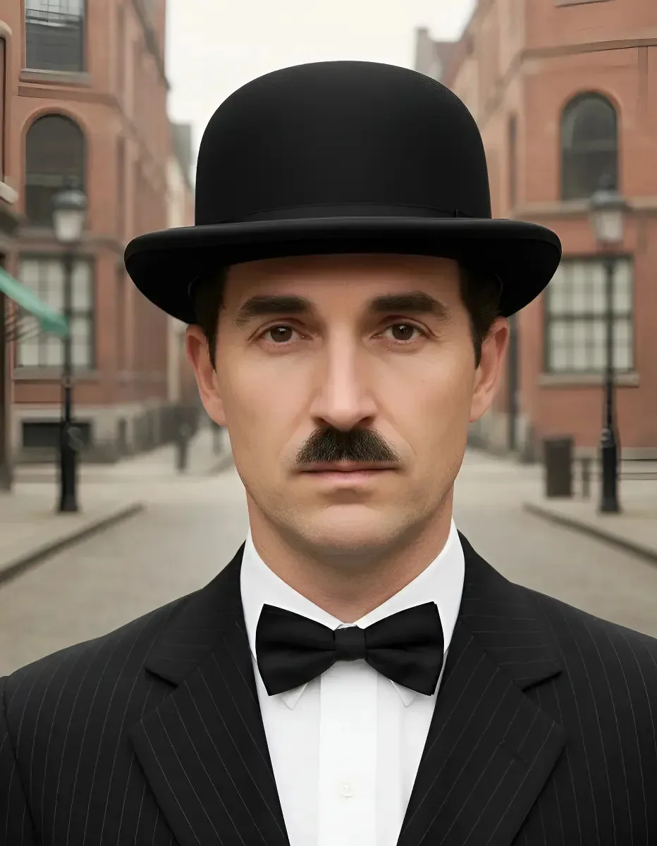 Fantasia Chapéu Cartola Charlie Chaplin Cetim Cosplay Preto