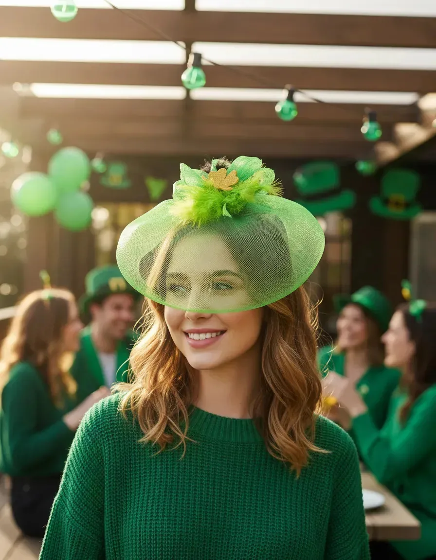 Tiara C/ Mini Chapéu Saint Patrick Day Verde