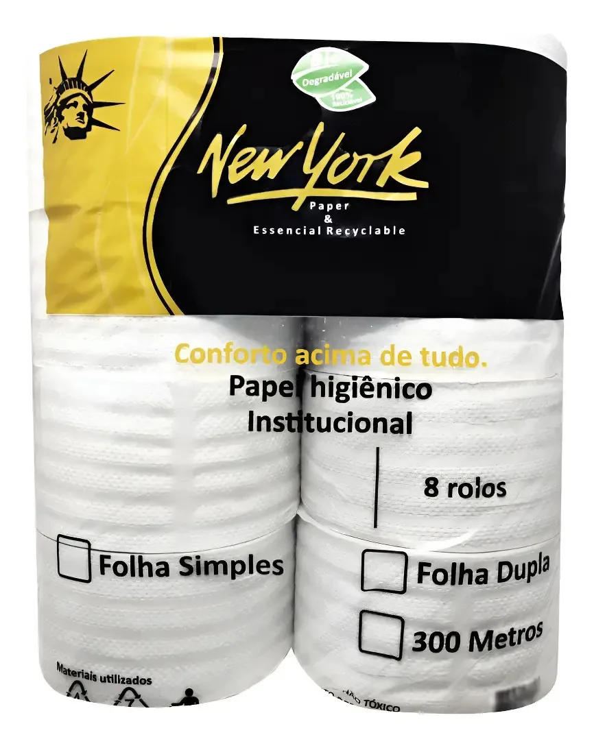 Kit 16 Papel Higienico Rolão Institucional Ideal P/ Empresas