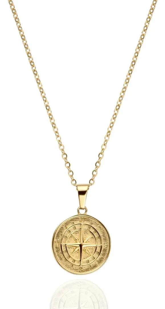 Pingente Compass Dourado