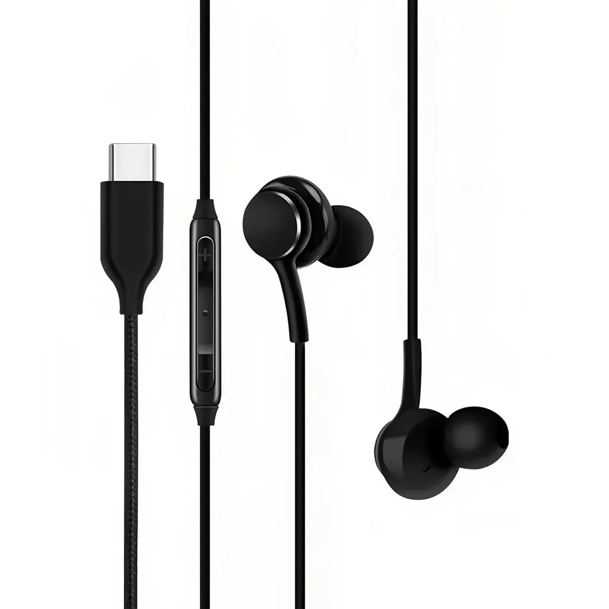 Fones de ouvido tipo C com cabo de microfone integrado para música, jogos e chamadas viva-voz compatíveis com o Samsung iPhone 15