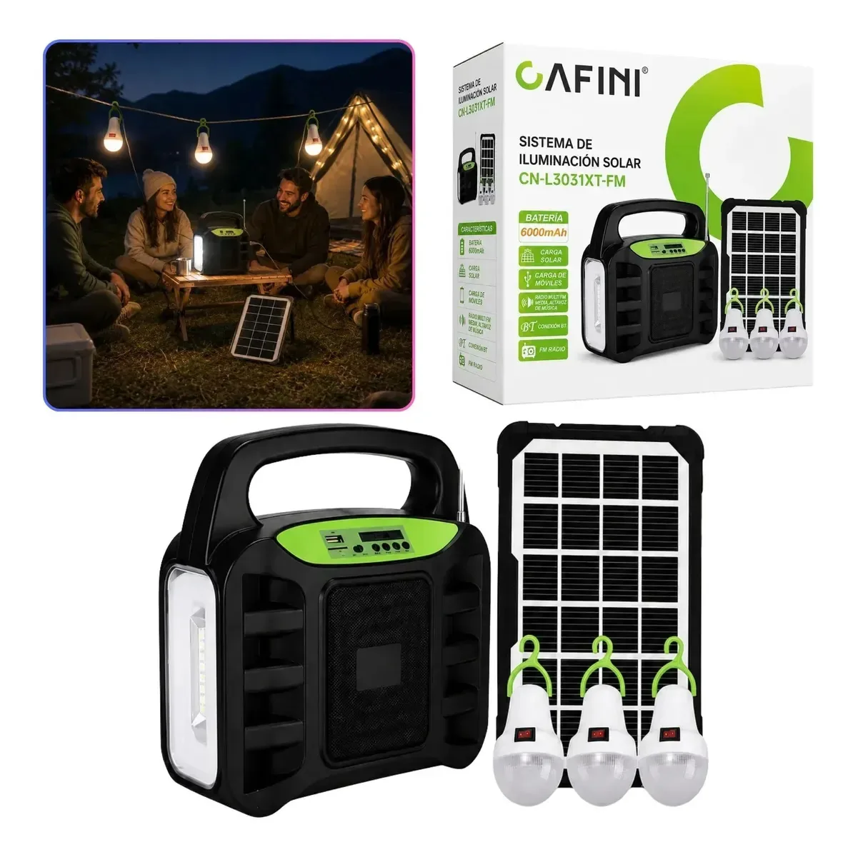 Alto-falante de painel solar portátil com fonte de energia solar Bluetooth preto 240v 110v