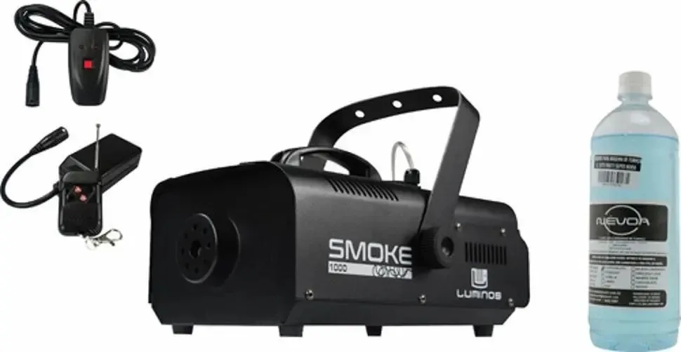 Kit Maquina De Fumaça 1000w Controle Sem Fio Smoke Liquido