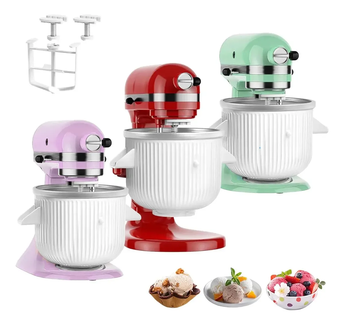 Acessório de sorvete Guanqiao Je Ka Icm para Kitchenaid White Standard Frequency