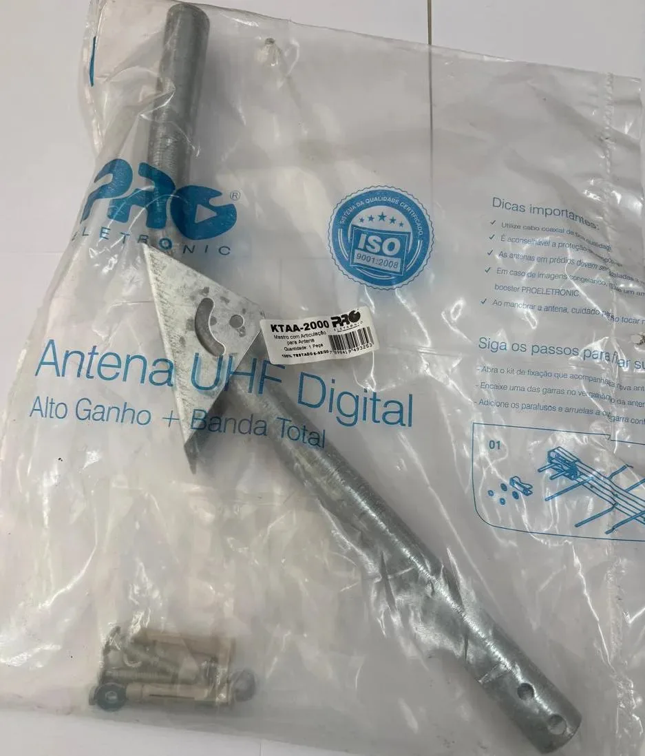 Mastro Suporte Articulado Proeletronic P/ Antena Aço Pintura Com Falhas
