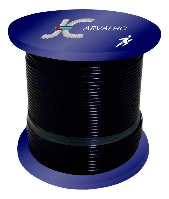 Cabo de Aço 1/8 Revestido Nylon 25m 6x19 para Academia