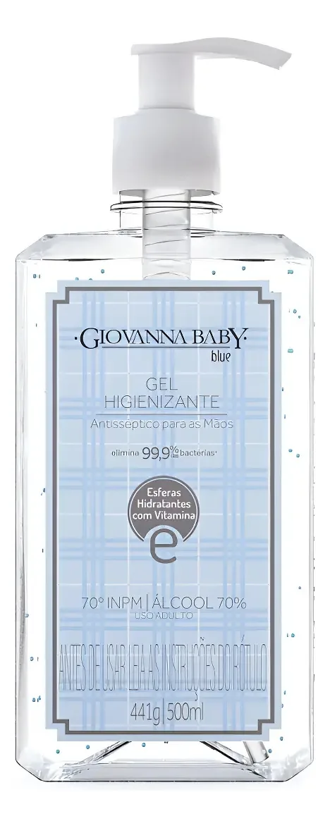 Álcool em gel Giovanna Baby Blue 500ml Algodão