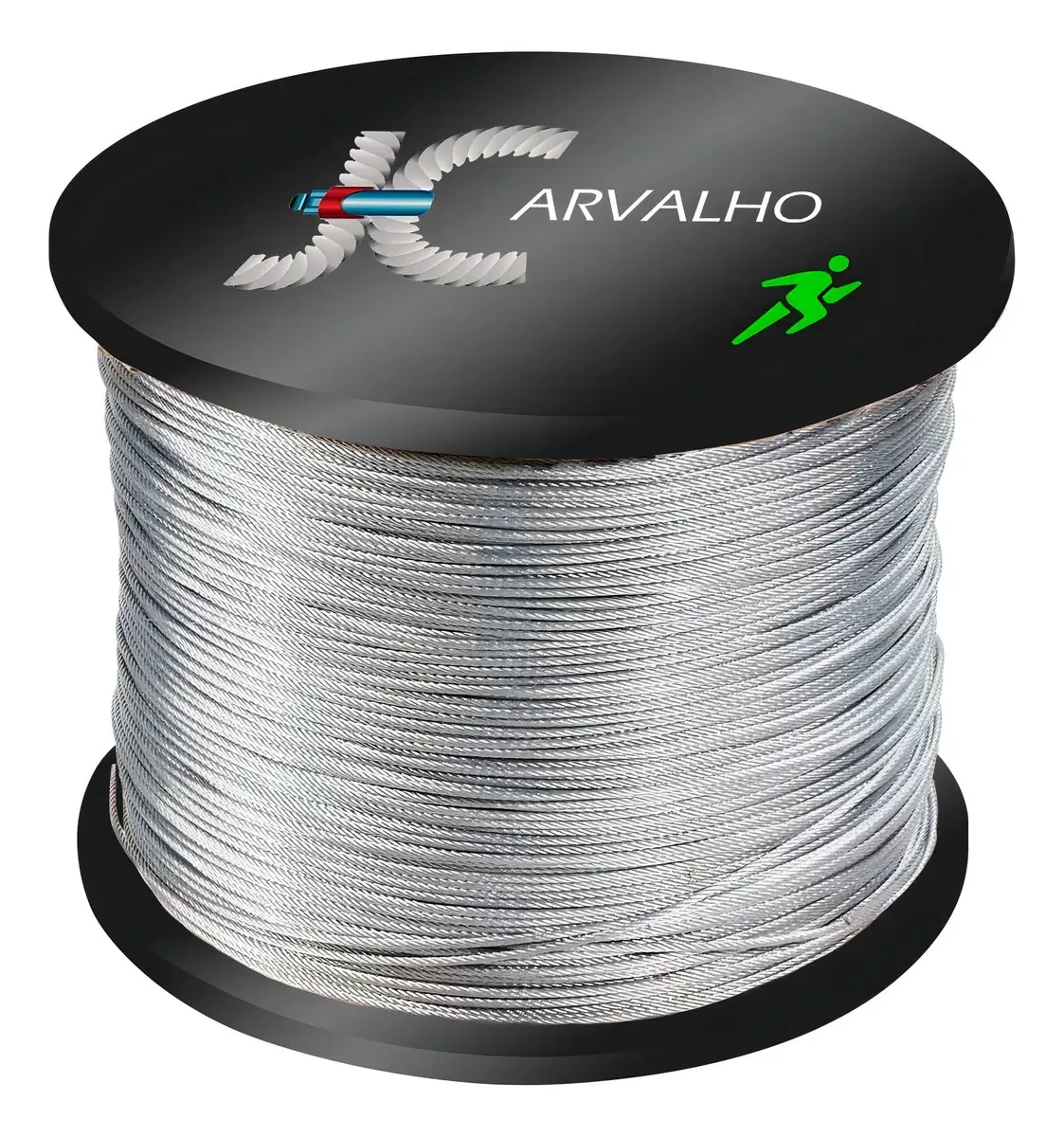 200m Cabo De Aço Galvanizado 5/32 6x7 Alma Aço 4mm P/ Curral
