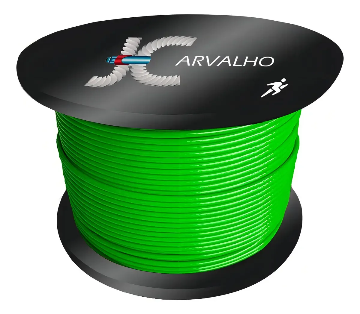 10m Cabo De Aço 1/8 Revestido Pvc Verde 6x19