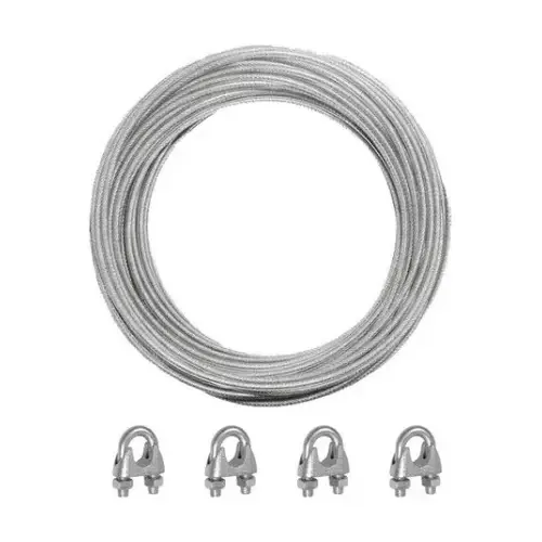 Varal De Parede ABC Cabos Aço Revestido PVC 4mm 30m Dourado
