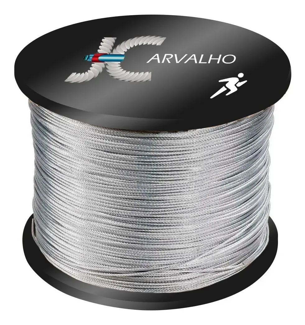Cabo de Aço 5/16" 6x19 Flexível 75m Balancim Cadeira Suspensa