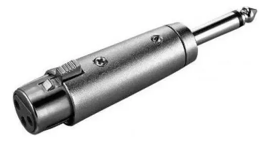 Kit 2 Adaptadores P10 Mono X Canon Fêmea Metal Preto Aubor