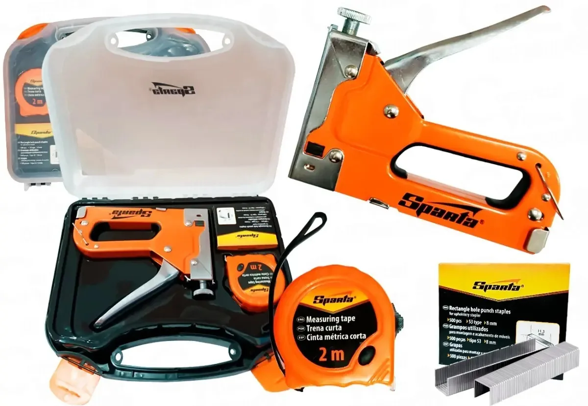 Grampeador Manual Fertak KIT Alta Pressão c/ Trena e Mala