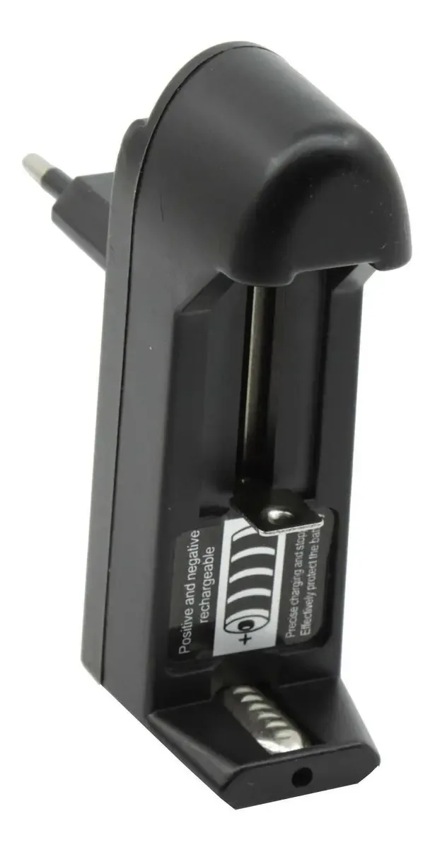 Carregador De Bateria Bivolt Lanterna Police 14500 18650