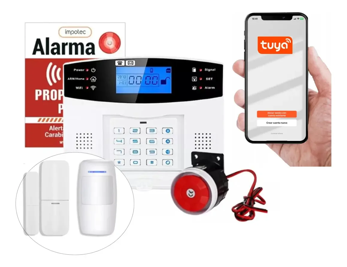 Sensores de alarme Wifi 4G 2 sem antena/cor branca Impotec