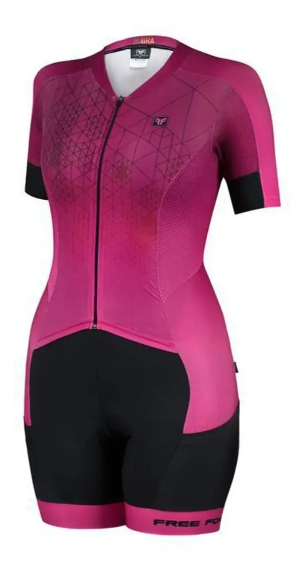 Macaquinho Ciclismo Free Force New Cherry