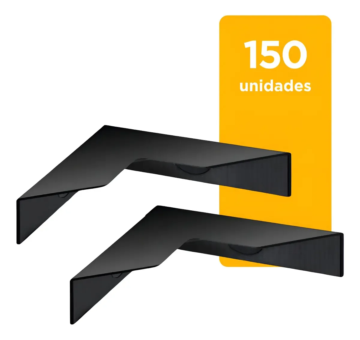 Component Cantoneira Proteção Mdf Preto 150 unidades