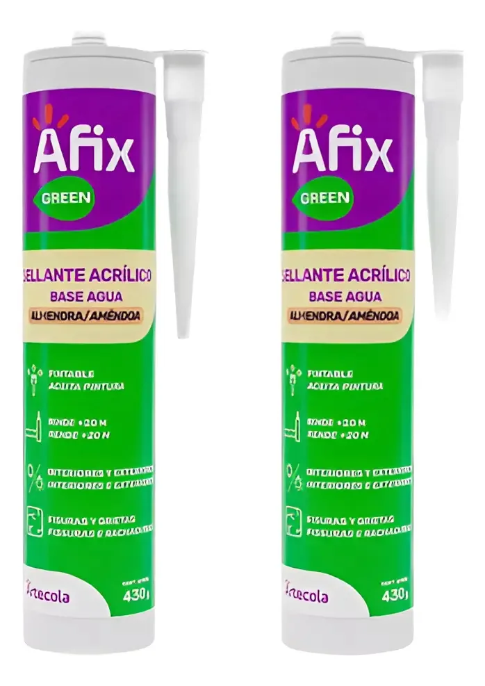 Selante Acrílico Base Água Afix 430g Amêndoa Para Móveis e Acabamentos
