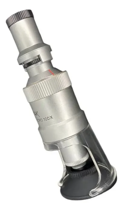 Lupa 100x C/ Escala Mini Microscopio - Peak