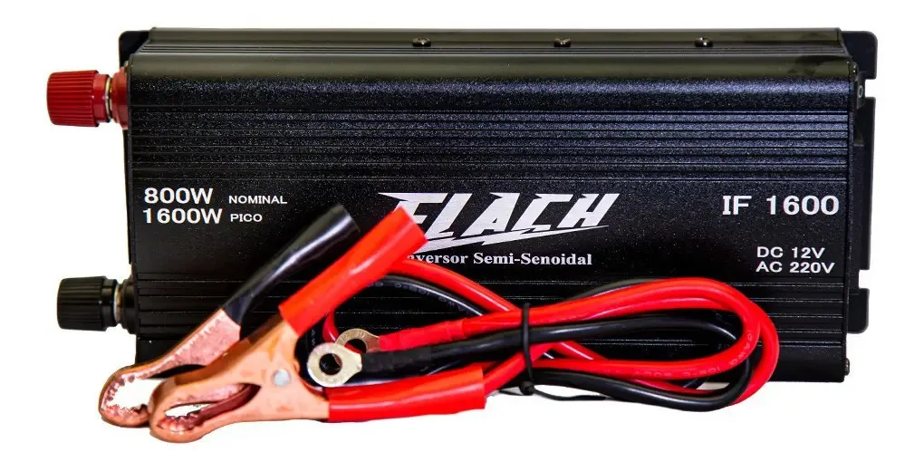 Inversor de Tensão Flach 800W USB Proteção Sobrecarga