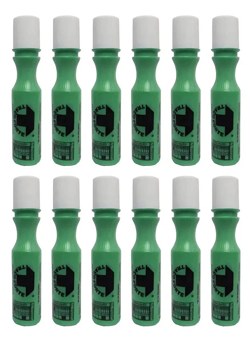 Kit 12 Marcadores Industrial Verde Baden
