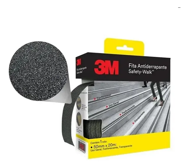 Fita Antiderrapante Safety Walk Preto 50mm X 20m