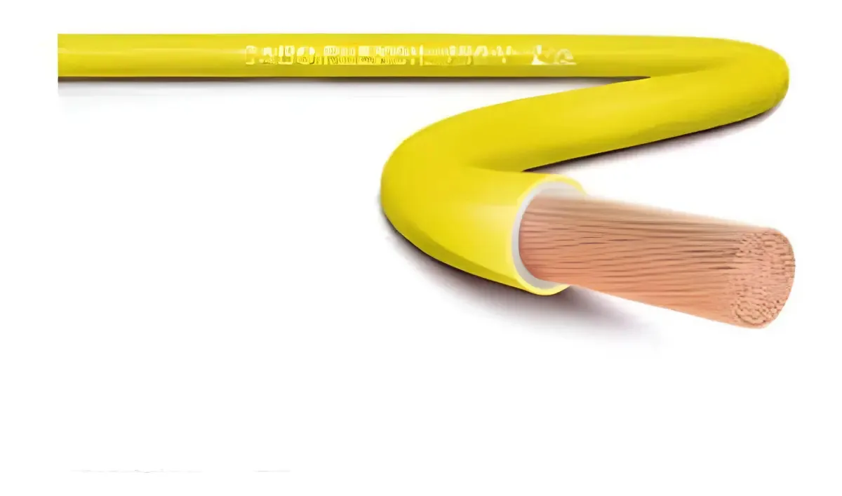 Cabo Elétrico Unipolar N&D 4.00mm Amarelo 750V para Instalações (50 Metros)