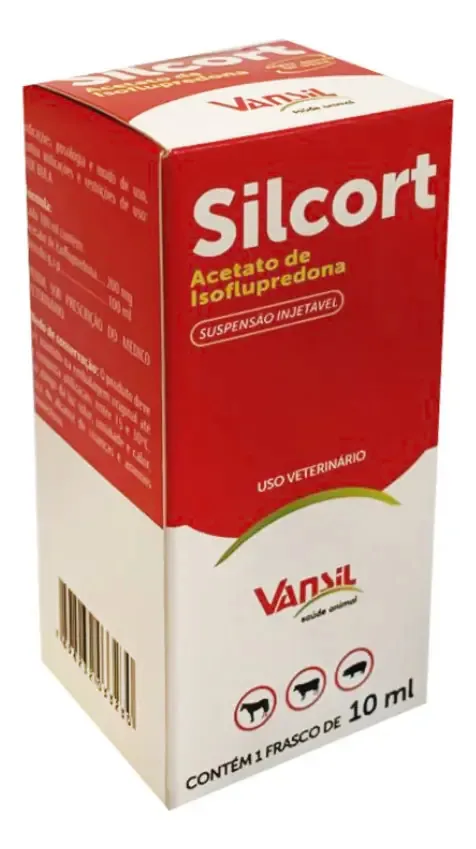 Anti-inflamatório Silcort 10 mL para Bovinos, Equinos e Suínos da Vansil