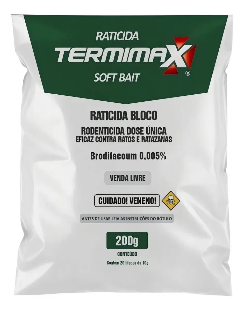 Raticida Termimax Soft Bait 200g Rodenticida Citromax