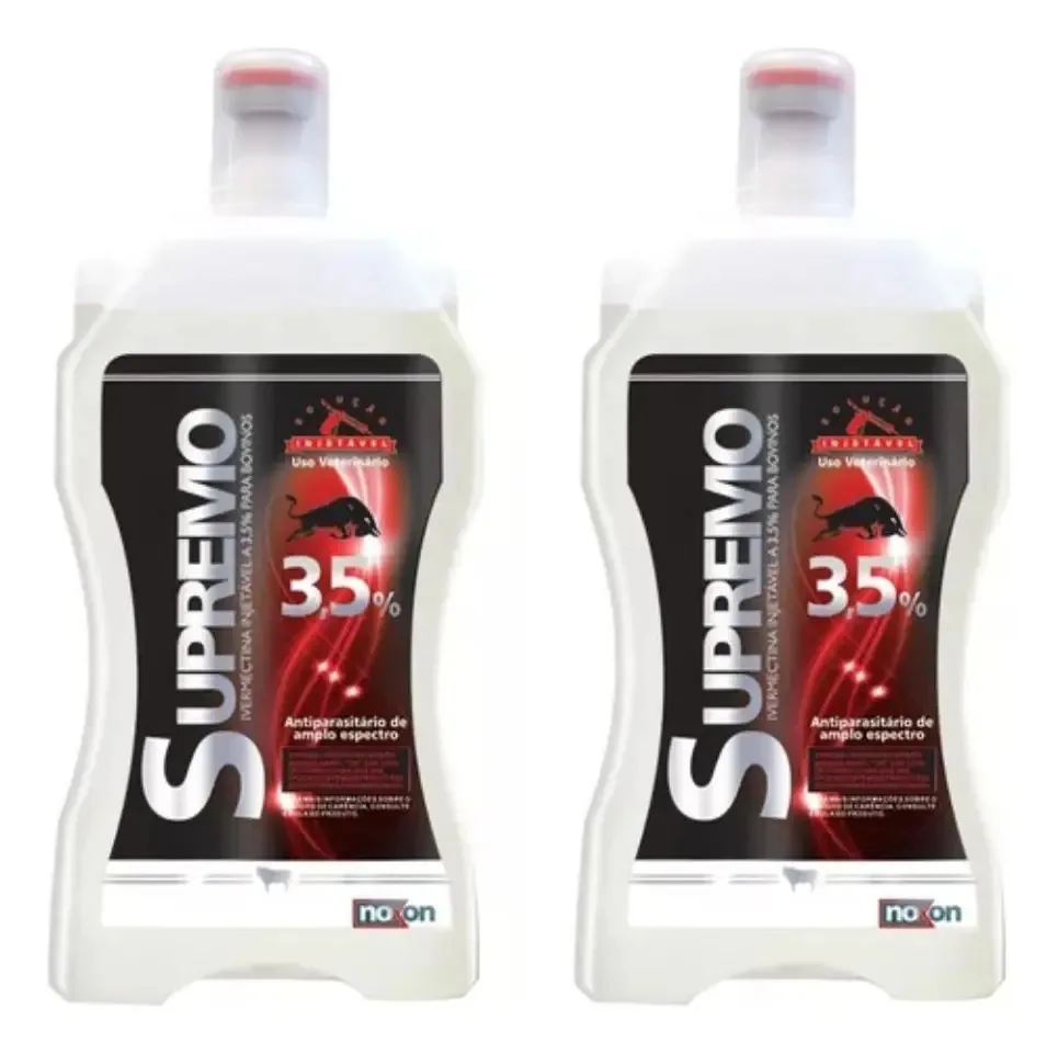 Endectocida Supremo 3,5% Noxon Bovinos 2x1L Controle de Parasitas