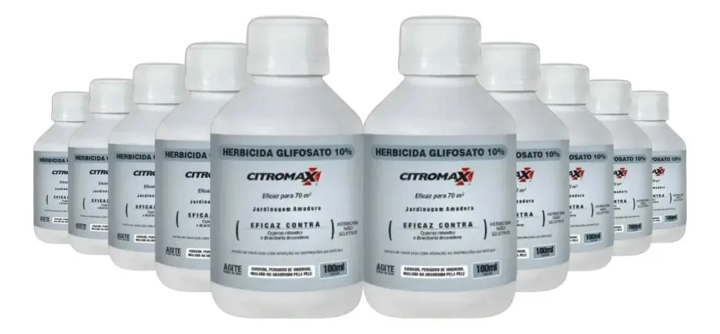 Kit 10 Unidades - Herbicida Glifosato 10% 100ml Citromax