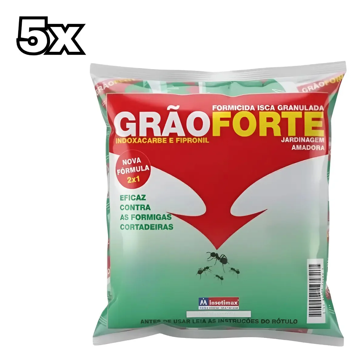 Kit 5 Formicidas Granulado Grão Forte 250 Gramas