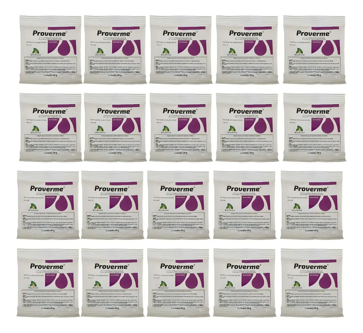 Kit 20 Unidades - Proverme Vermífugo Solúvel 28g Ja Saude Animal Antiparasitário Aves Suínos