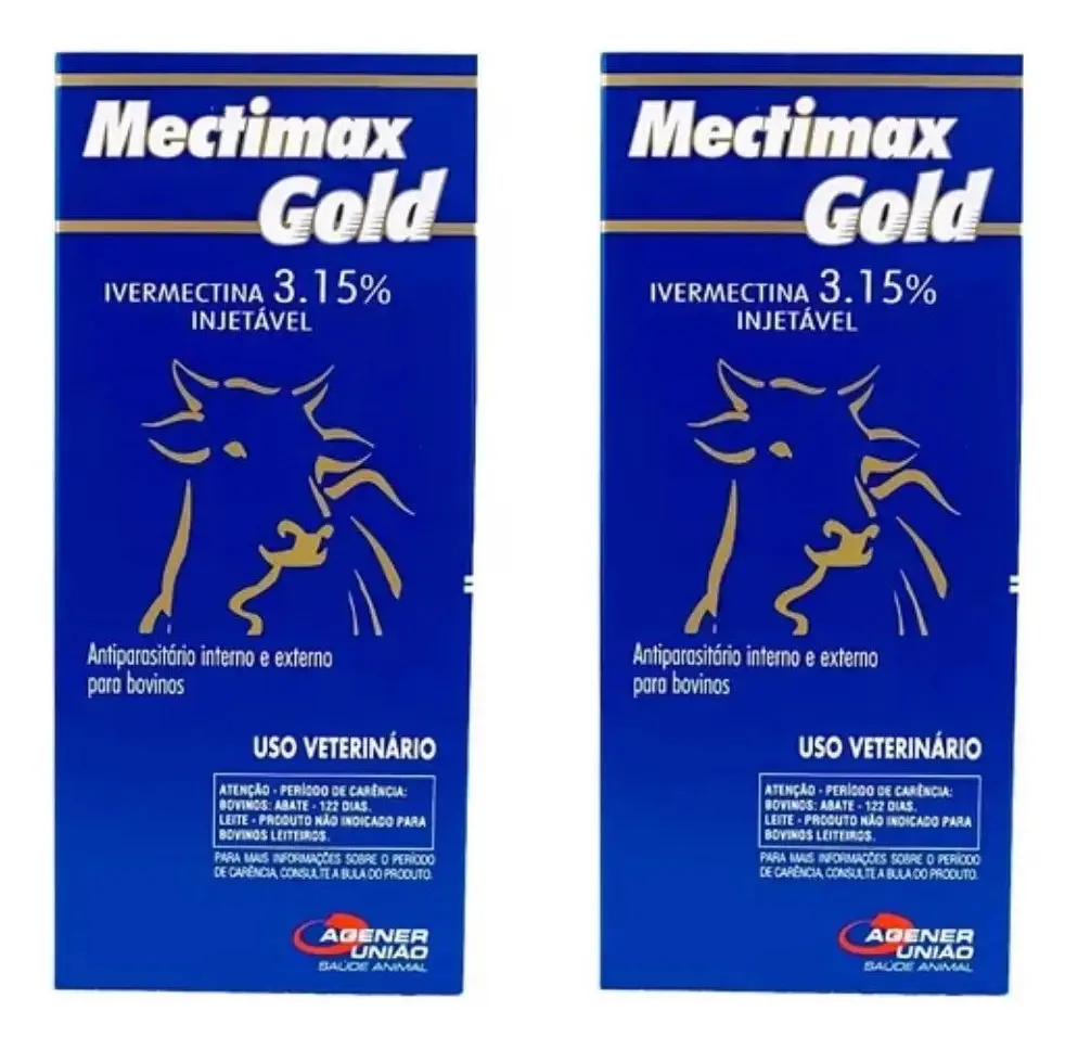Antiparasitário Mectimax Gold 3.15% Ivermectina 1000ml Agener Para Bovinos Kit