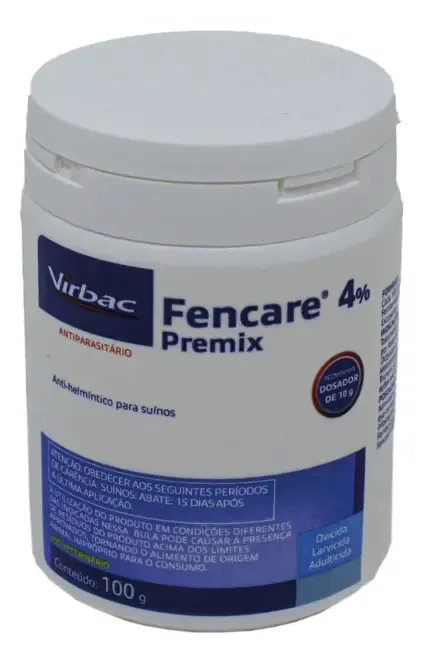 Kit Anti-helmíntico Virbac Fencare Premix 4% para Suínos – 3 Unidades de 100g